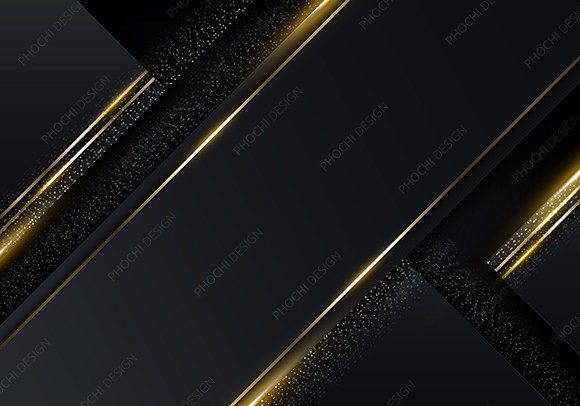 3D Luxury Black Gold Stripes Background: A Versatile Design for Modern Creativity