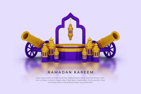 3D Render Islamic Ramadan Greetings: A Creative and Versatile Design Solution