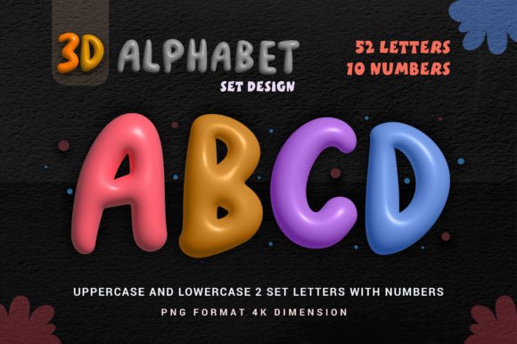 3D Sublimation Alphabet Set: Elevate Your Design Projects with Precision and Creativity