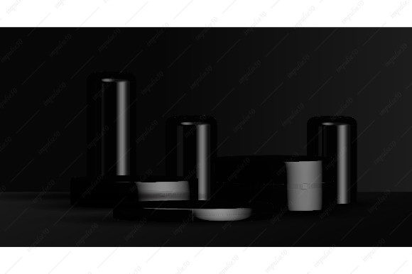 Abstract Gradient 3D Black Showcase: A Versatile Tool for Modern Design Workflows