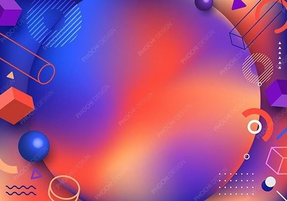 Circle Fluid Gradient Shape 3D Geometric and Abstract Graphic Design Background