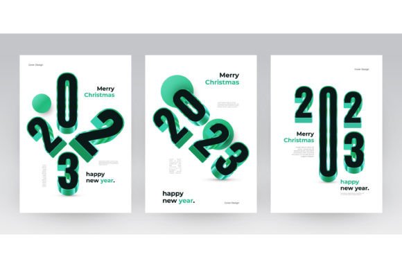 Happy New Year 2023 Poster with 3D Text: A Modern Approach to Celebration and Branding