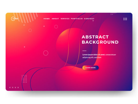 Orange Dark Blue Abstract Background