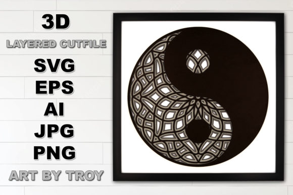 Yin Yang Mandala SVG Cut File: A Versatile Design for Creative Projects